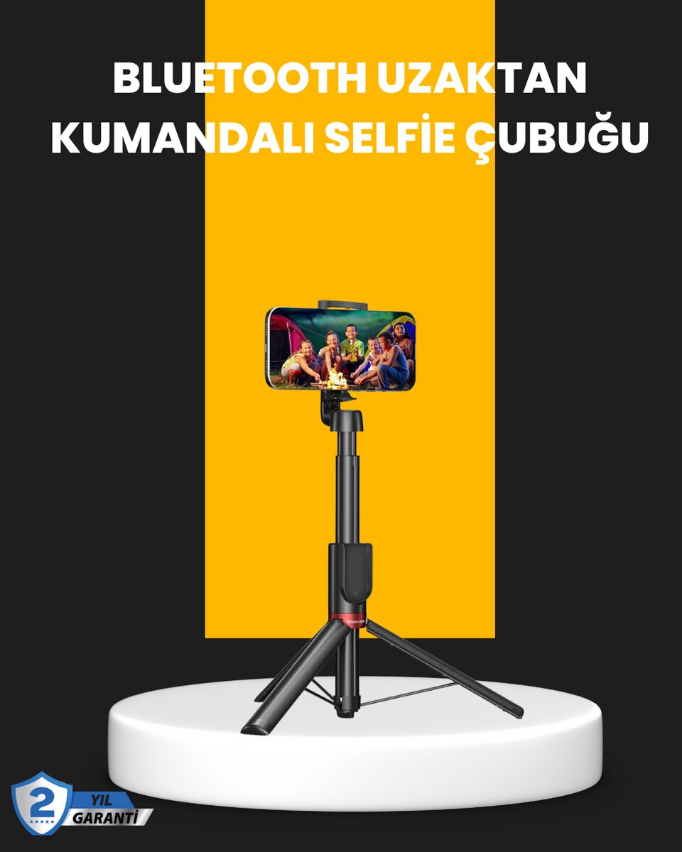 Canlı Yayın ve Fotoğraf İçin Tripodlu Telefon Tutucu