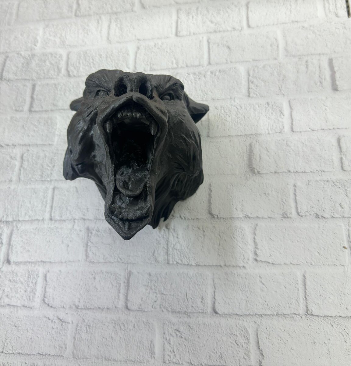 Dekoratif Siyah Ayı Duvar Heykeli Asılabilir Hediyelik 25x19 cm