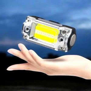 Beyaz Led Işık Sensörlü Kafa Lambası Lityum Batarya Led El Fenerli Şarjlı