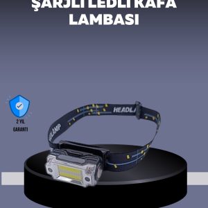 USB Şarjlı Mini LED KAFA Feneri 50m Odak 150m Geniş Aydınlatm