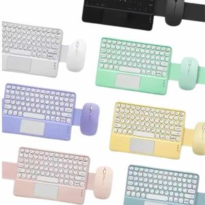 Bluetooth Touchpad Klavye Ultra İnce Taşınabilir Q Klavye