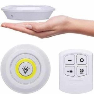 Yapışkanlı 3'lü Spot Led Işık Lamba Montajsız Pilli Uzaktan Kumandalı