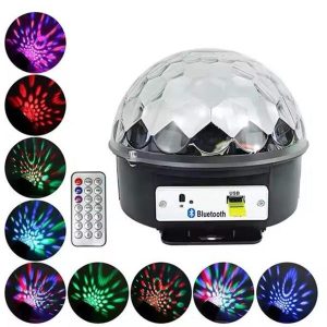 Disko Topu Renkli Işıklı Lazer Parti Bluetooth Bağlantılı Led Küre