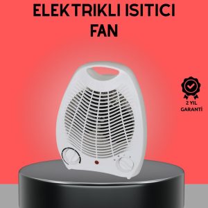Mini Elektrikli Isıtıcı 2000W – Termostatlı Fanlı Isıtma Taşınabilir Tasarım