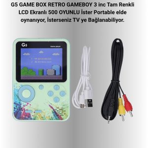 G5 Game Box Retro Mini Oyun Konsolu – 500 Dahili Oyun