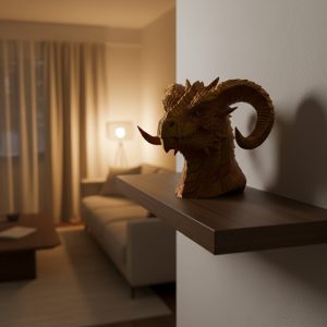 Dekoratif Gold Ejderha Heykeli Koleksiyonluk Fantastik Tasarım