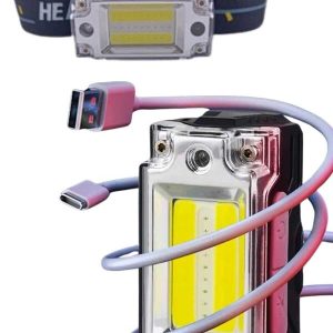 Yüksek Işıklı Şarjlı ve Sensörlü LED Kafa Lambası Kamp Lambası