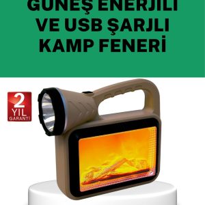 Güneş Enerjili Alev Efektli Lamba – COB Teknolojili Dış Mekan Aydınlatma