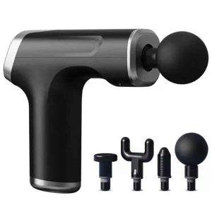 Şarjlı Masaj Tabancası 4 Başlıklı Mini Masaj Tabancası ve Masaj Aleti