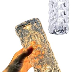 Kristal Lamba Masa Lambası Şarjlı Masa Lambası Dokunmatik Sensör Usb Şarjlı