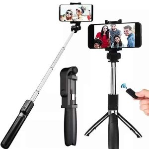Selfie Çubuğu Tripod Bluetooth Kumandalı Selfie Çubuğu Telefon Tutucu