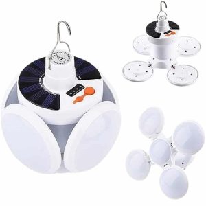 5 Kanatlı Bahçe Aydınlatma Led Askılı Solar Güneş Enerji Usb Sarjlı