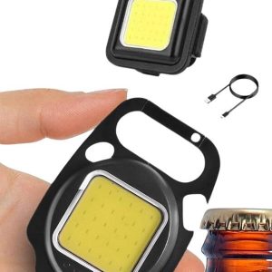 Kamp Çadır Lambası Şarjlı El Feneri Işıldak Anahtarlık Mini Mıknatıslı