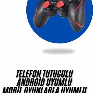 Joystik Gamepad Bluetooth Telefon Tutucu Oyun Kolu Telefon Android Uyumlu