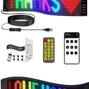 Matrix Led Cama Yapışan Telefon Kontrollü Panel Dijital Ekran Kumandalı