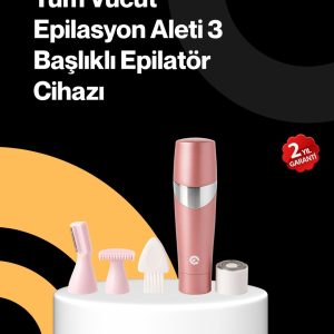 Yüz Tüyleri İçin Özel Başlıklı Pembe Epilatör