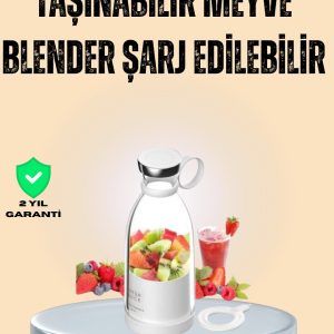 1200mAh Şarjlı Hafif ve Pratik Taşınabilir Blender