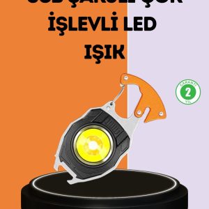 LED Işıklı Acil Durum Düdüklü Anahtarlık Fener