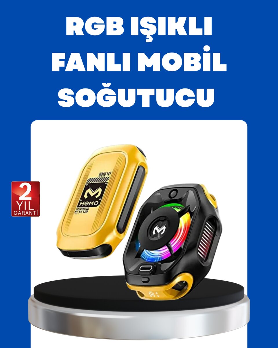 Manyetik Montajlı Dijital Ekranlı Telefon Soğutucu