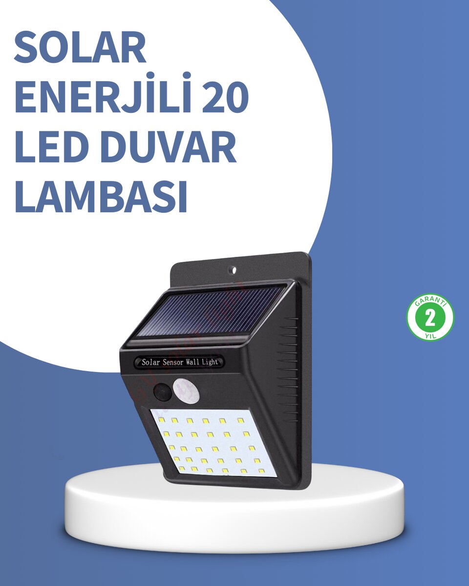 IP65 Dayanıklı Solar Enerjili Dış Cephe Aydınlatma
