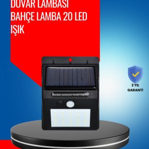 Solar Enerjiyle Çalışan IP65 Su Geçirmez 20 LED Duvar Lambası