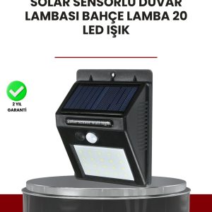 Bahçe ve Dış Mekanlar İçin Güneş Enerjili 20 LED Hareket Sensörlü Lamba