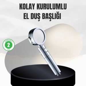 Kolay Montajlı 3 Modlu Yüksek Basınç Duş Başlığı