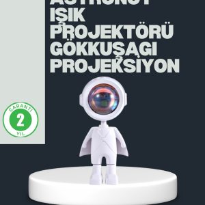 Astronot Tasarımlı Gün Batımı Efektli Şarjlı LED Lamba