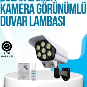 Kablosuz Güneş Paneliyle Şarj Olan Dış Mekan Lambası – 8-10 Saat Aydınlatma Süresi