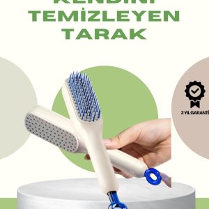 Anti-Statik Saç Tarağı – Kolay Temizlenebilir Silikon Masaj Uçlu Kompakt Boyut