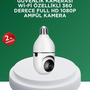 1080P Gece Görüşlü Ampul Güvenlik Kamerası – Kablolu ve Kablosuz Seçenekli
