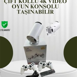 Portatif 4K Projeksiyon – 4.000 Uygulama Kablosuz Yansıtma ve Bluetooth 5.0