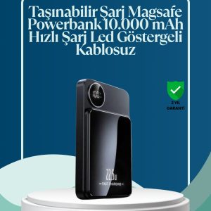 5000mAh / 10000mAh Kapasiteli Manyetik USB-C ve Kablosuz Powerbank