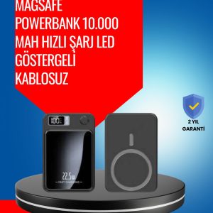 Alüminyum Alaşımlı 20W PD Hızlı Şarj ve Manyetik Kablosuz Powerbank