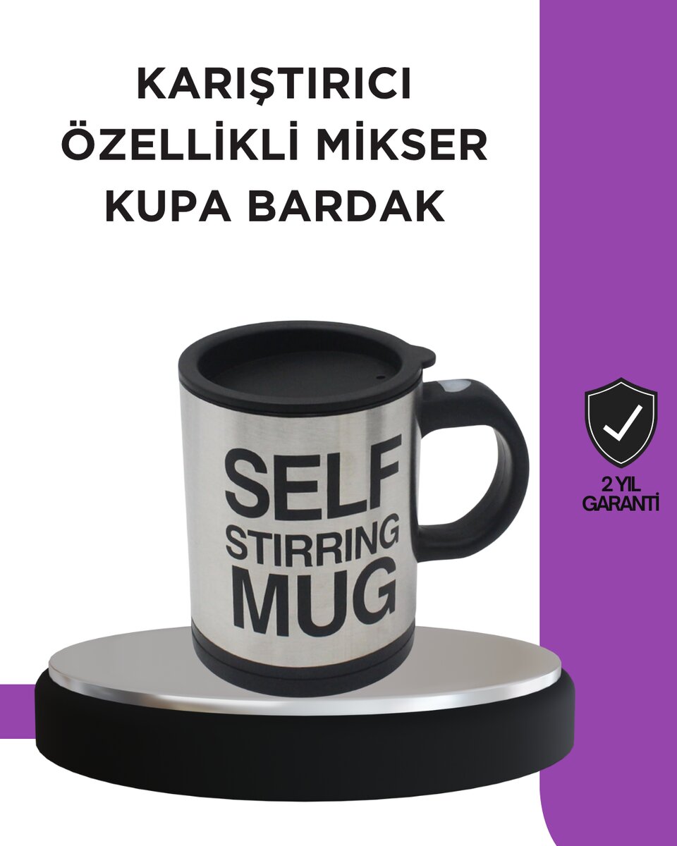 Toz İçecekler İçin Hızlı Karıştırma Özellikli Termos Kupa