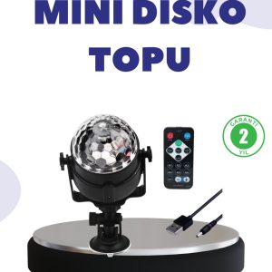 Ses Duyarlı Mini Disko Küre Lamba