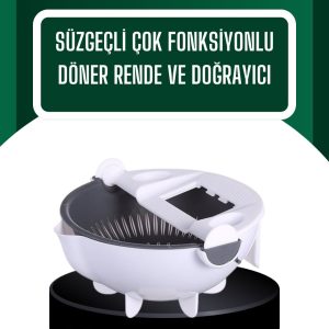 Çok Amaçlı Hazneli Sebze Rende Doğrayıcı ve Soyucu