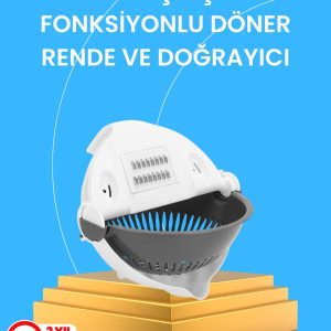 Çok Fonksiyonlu Dilimleyici ve Süzgeçli Mutfak Aparatı