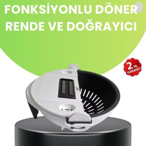 Ergonomik Sebze Rendeleyici ve Süzgeç Hazneli Dilimleyici