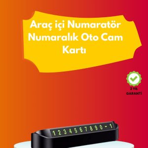 Şık ve İşlevsel Fosforlu Araç Numaratörü – Kolay Kullanım Yüksek Görünürlük