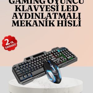 RGB Aydınlatmalı Oyuncu Klavye Mouse – Mekanik Hissiyat Maksimum Kontrol