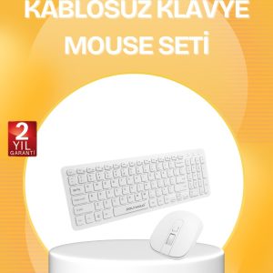 Kablosuz Klavye Mouse Takımı - Ergonomik Sessiz ve Enerji Tasarruflu