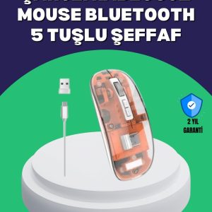 Sessiz ve Ergonomik Kablosuz Fare - 30 Gün Kullanım 2 Modlu Bağlantı
