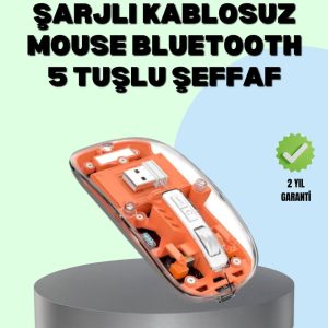 Şarjlı Ergonomik Fare – 1600 DPI Sessiz Tıklama Özellikli