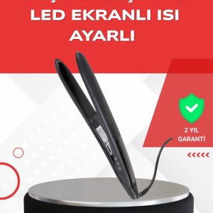 Profesyonel 2025 Saç Düzleştirici Isı Ayarlı Titanyum Seramik Plakalı A Kalite Orijinal