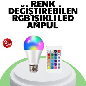2025 RGB LED Ampul Uzaktan Kumandalı Renkli Işık A Kalite