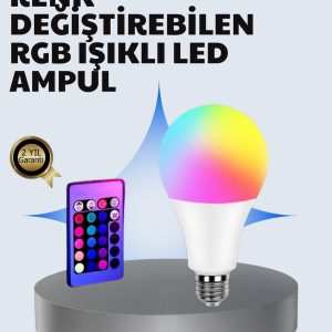 A Kalite 2025 RGB LED Ampul Uzaktan Kumandalı 16 Renkli Lamba