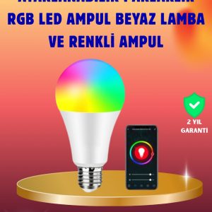 Enerji Verimli Akıllı LED Ampul Uzaktan Kontrol Özellikli