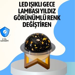 Projektör ışıklı ve aromaterapi destekli taşınabilir nemlendirici cihaz USB bağlantılı