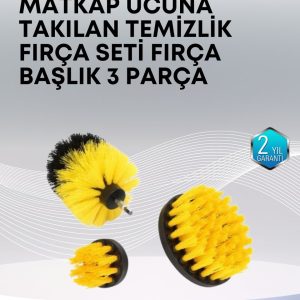 3’lü Matkap Ucu Temizlik Fırçası Seti Çok Amaçlı